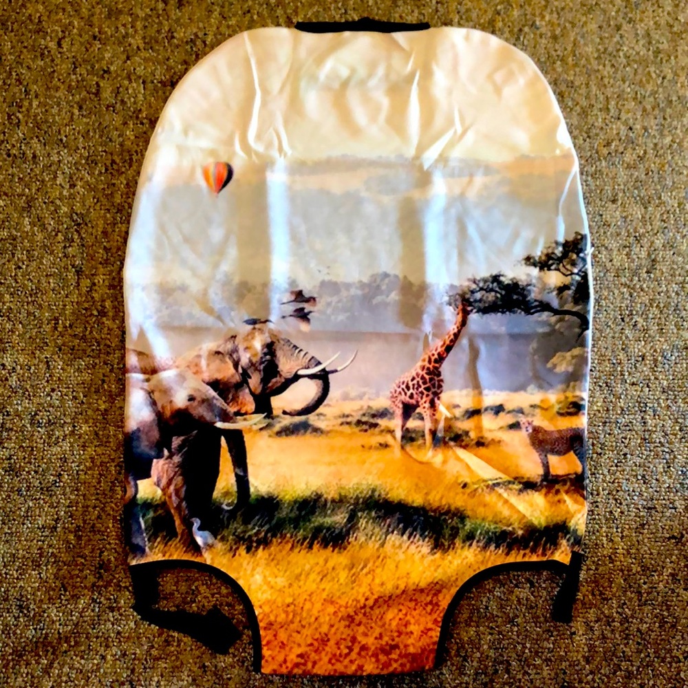 African safari luggage cover suitcase protector‎ 18 to 32 inch animal print